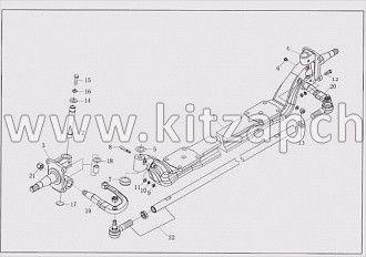 Балка переднего моста Baw Fenix 1044 ЕВРО-3 YF30BQ41-00011